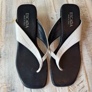 Escada Women's Black and White Sandals